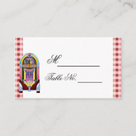 Tarjeta de plaza Boda de Jukebox vintage de los añ