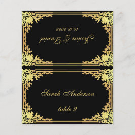 Tarjeta de plaza Boda de la invención de color dor