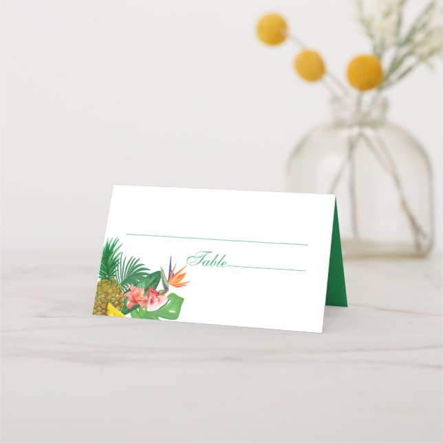 Tarjeta de plaza Boda de piña tropical (Anverso)