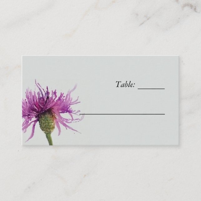 Tarjeta de plaza Boda Floral Floral (Anverso)