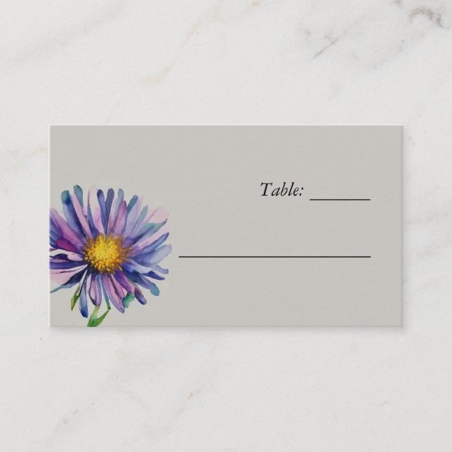 Tarjeta de plaza Boda Floral Floral (Anverso)