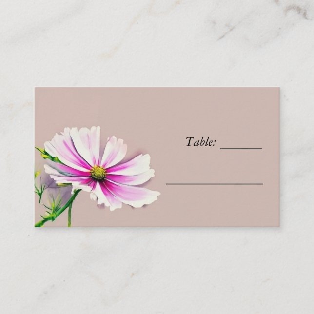 Tarjeta de plaza Boda Floral Floral (Anverso)