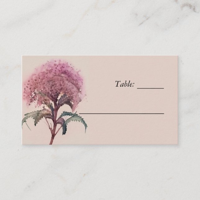 Tarjeta de plaza Boda Floral Floral (Anverso)
