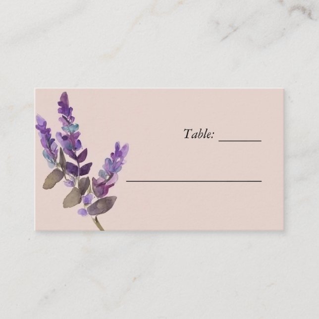Tarjeta de plaza Boda Floral Floral (Anverso)