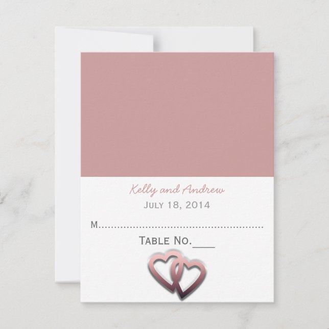 Tarjeta de plaza Boda personalizada (Anverso)