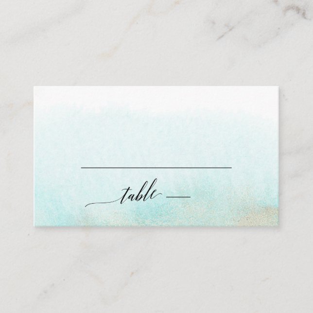 Tarjeta de plaza Boda plana acuática y acuática do (Anverso)