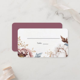 Tarjeta de plaza Boda plana Peony Luxe Flat para v