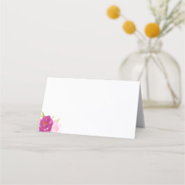 Tarjeta de plaza Boda rosa | Floral audaz