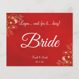 Tarjeta de plaza burdeos plana con menú bilingüe