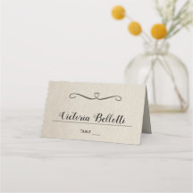 Tarjeta de plaza de asiento clásica - papel kraft