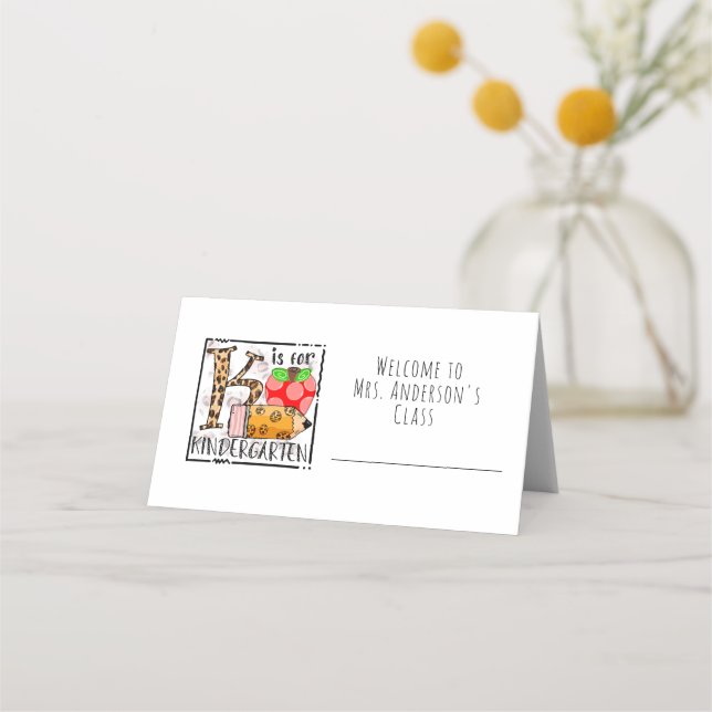 Tarjeta de plaza de asiento en aula (Anverso)