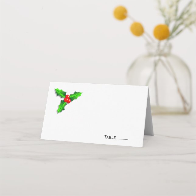 tarjeta de plaza de asiento holly para navidades (Anverso)