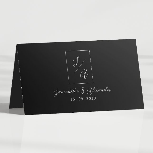 Tarjeta de plaza de Boda blanco y negro (Subido por el creador)