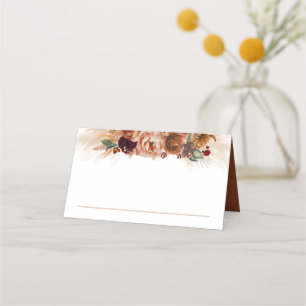 Tarjeta de plaza de Boda de hierba Terracotta Pamp
