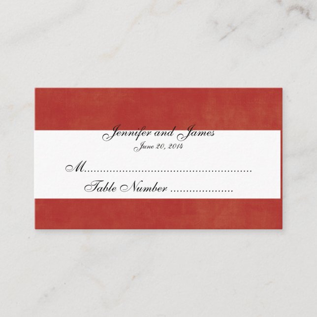 Tarjeta de plaza de Boda de Navidades rojos person (Anverso)