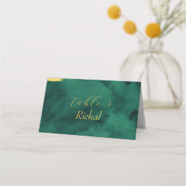 Tarjeta de plaza de Boda de oro de Emerald