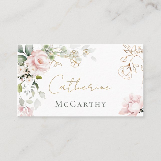 Tarjeta de plaza de Boda de roses rosados (Anverso)