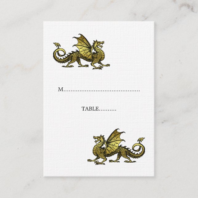 Tarjeta de plaza de Boda Gold Dragon (Anverso)