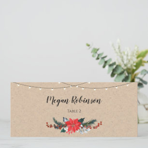 Tarjeta de plaza de Boda para Navidades de inviern