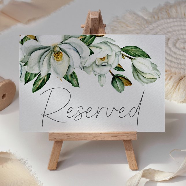 Tarjeta de plaza de Boda Rústico Floral de Magnoli (Subido por el creador)