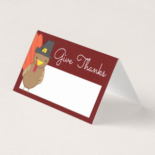 Tarjeta de plaza de cena de Acción de Gracias   Do