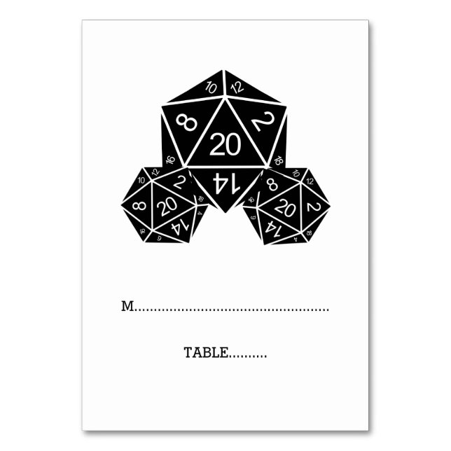 Tarjeta de plaza de dados Ebony D20 (Anverso)