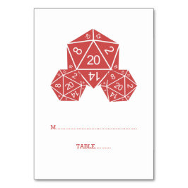 Tarjeta de plaza de dados roja D20