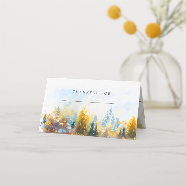 Tarjeta de plaza de mesa de Acción de Gracias (Anverso)