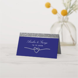 Tarjeta de plaza del Boda azul real