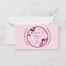 Tarjeta de plaza del Boda del anillo floral púrpur