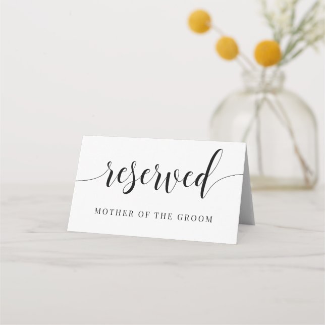 Tarjeta de plaza del Boda del asiento reservado (Anverso)