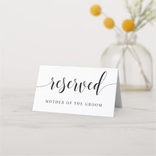 Tarjeta de plaza del Boda del asiento reservado