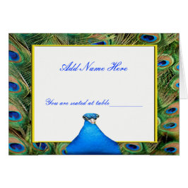 Tarjeta de plaza del Boda Peacock