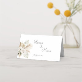 Tarjeta de plaza del Boho Boda español