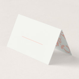 Tarjeta de plaza elegante Coral and Cream Filigree