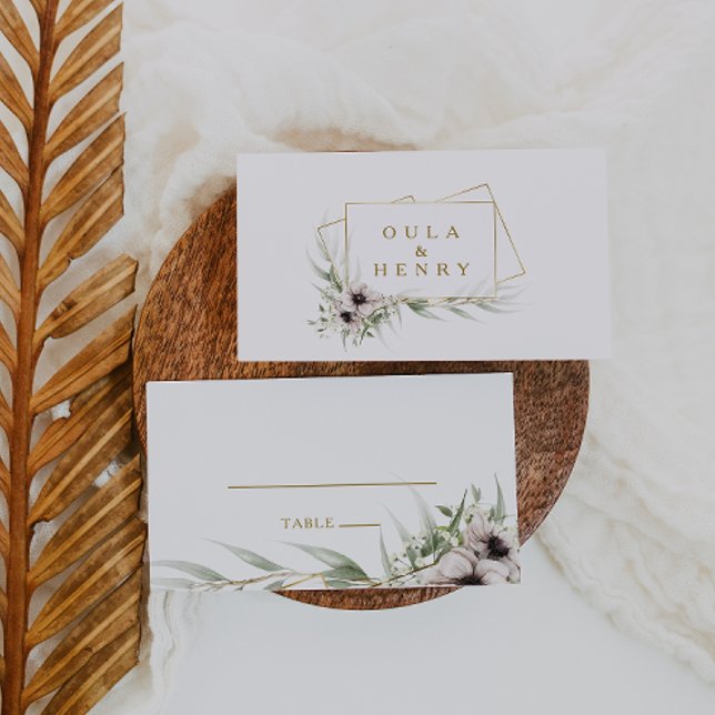 Tarjeta de plaza Eucalyptus Gold Geometric Flat Bo (Subido por el creador)