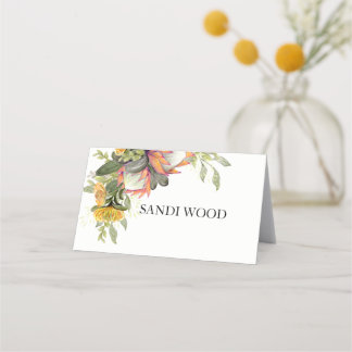 Tarjeta de plaza King Protea Bouquet Boda