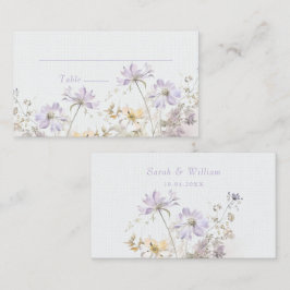 Tarjeta de plaza para Boda floral lilac romántico