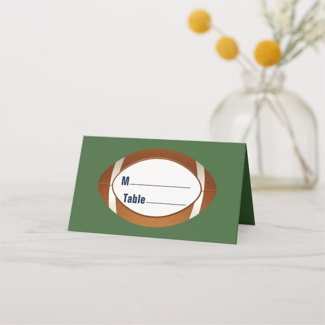 Tarjeta de plaza plegada de fútbol personalizada (Anverso)