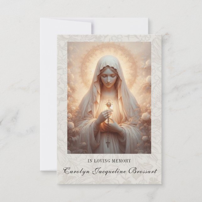 Tarjeta de plegaria conmemorativa conmemorativa de (Anverso)