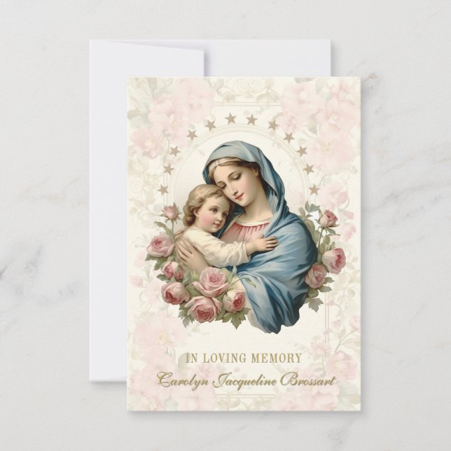 Tarjeta de plegaria conmemorativa conmemorativa de (Anverso)