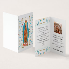 Tarjeta de plegaria conmemorativa de funeral catól