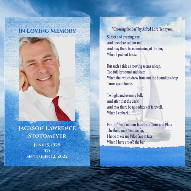 Tarjeta de plegaria conmemorativa de la simpatía p (In Loving Memory Keepsake Card for funerals, Celebration of Life or insert in a Thank you card. )