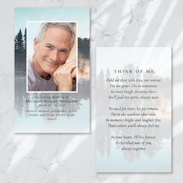 Tarjeta de plegaria conmemorativa del bosque fotog (Subido por el creador)