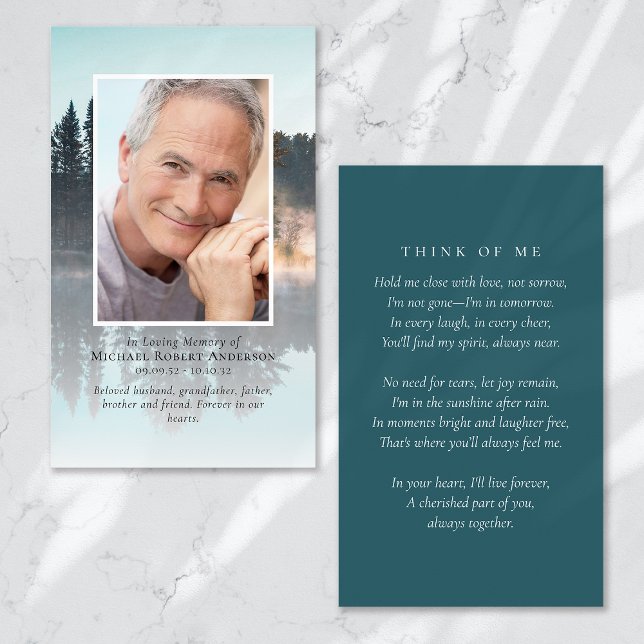 Tarjeta de plegaria conmemorativa del bosque fotog (Subido por el creador)