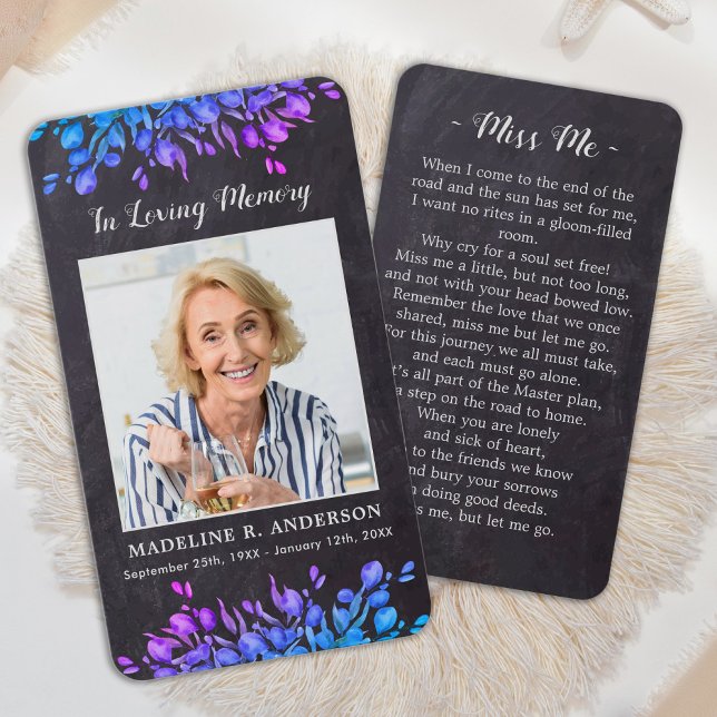 Tarjeta de plegaria conmemorativa del funeral de l (Subido por el creador)