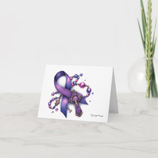 Tarjeta de plegaria de cáncer de páncreas personal
