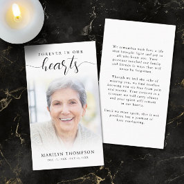 Tarjeta de plegaria de fotos con guión de Corazón