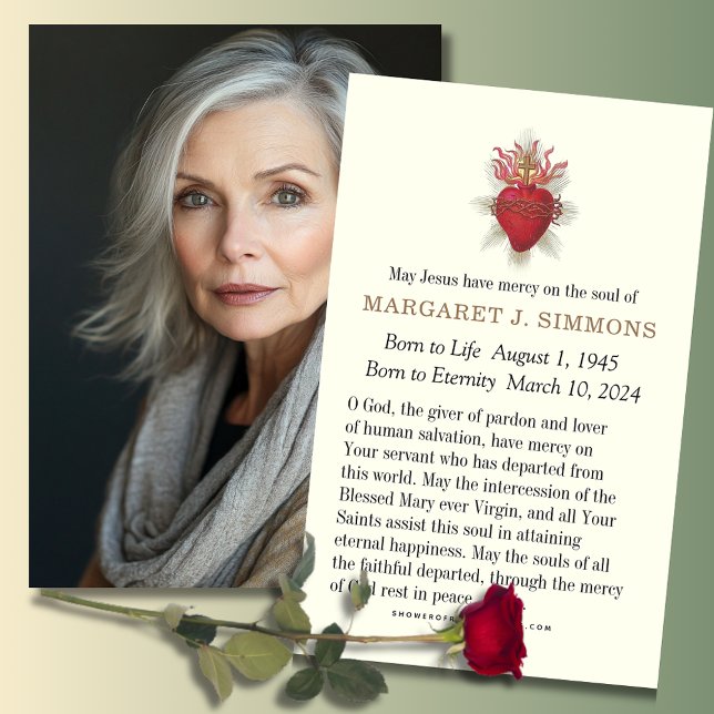 Tarjeta de plegaria de la simpatía por el funeral  (Subido por el creador)