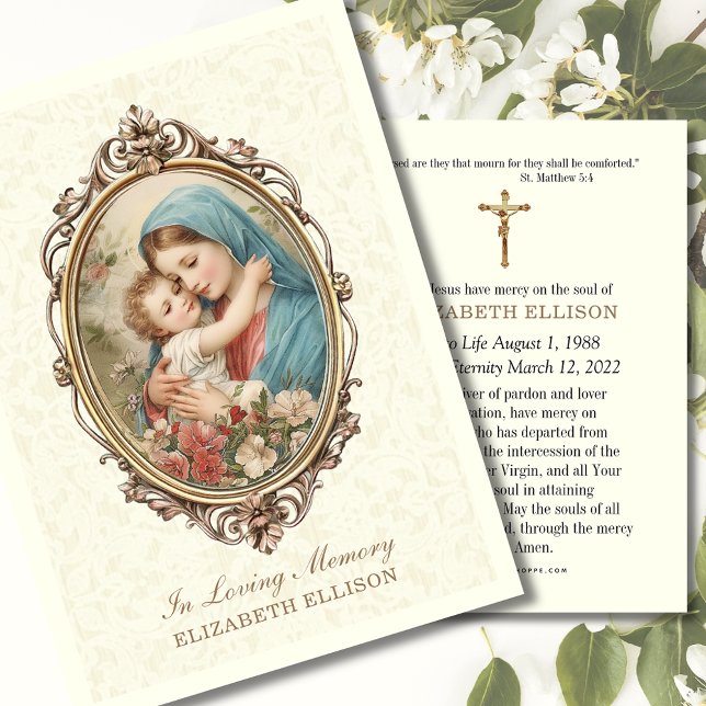 Tarjeta de plegaria de la simpatía por el funeral  (Subido por el creador)